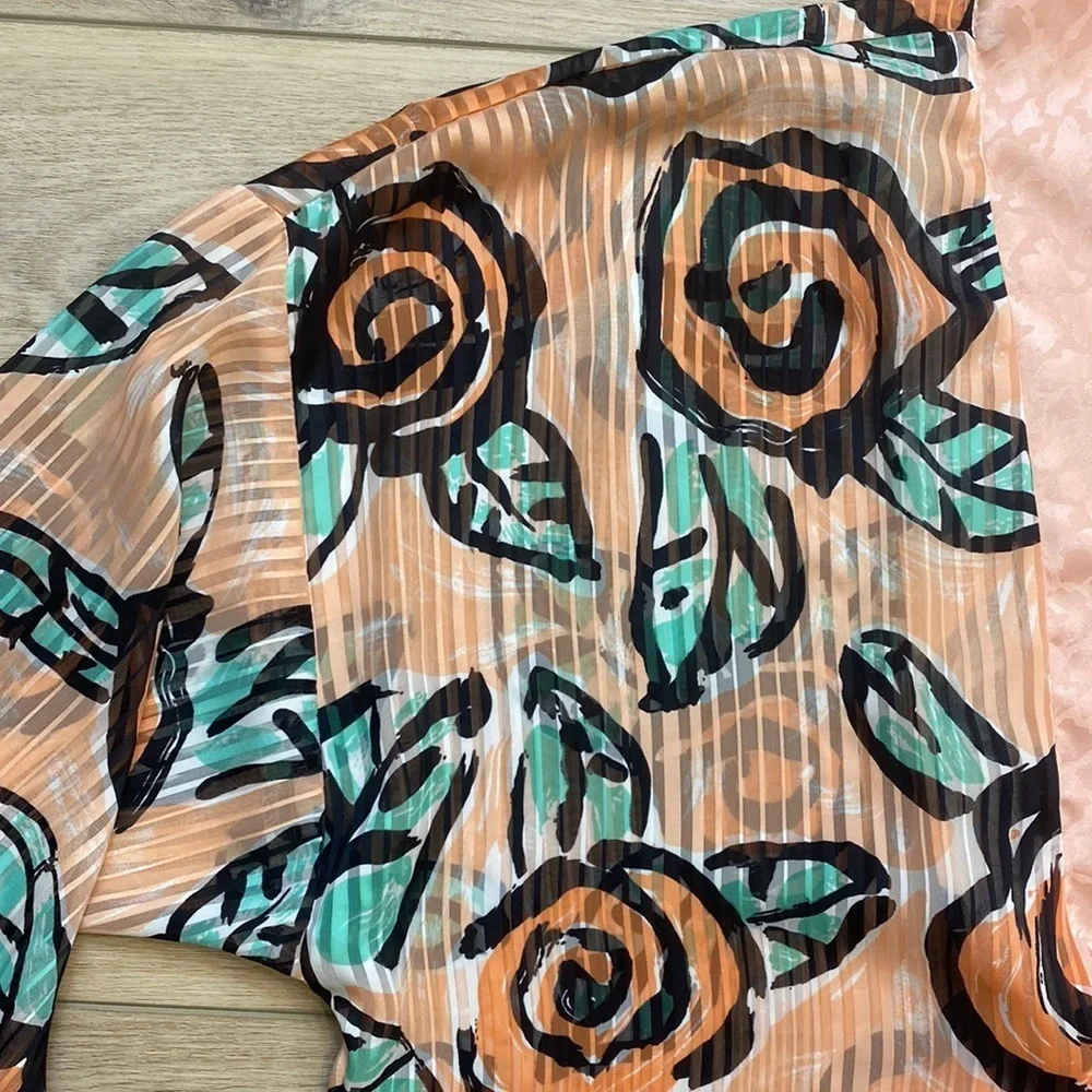 Victoria's Secret Gold Label Sheer‎ Rose Bed Jacket